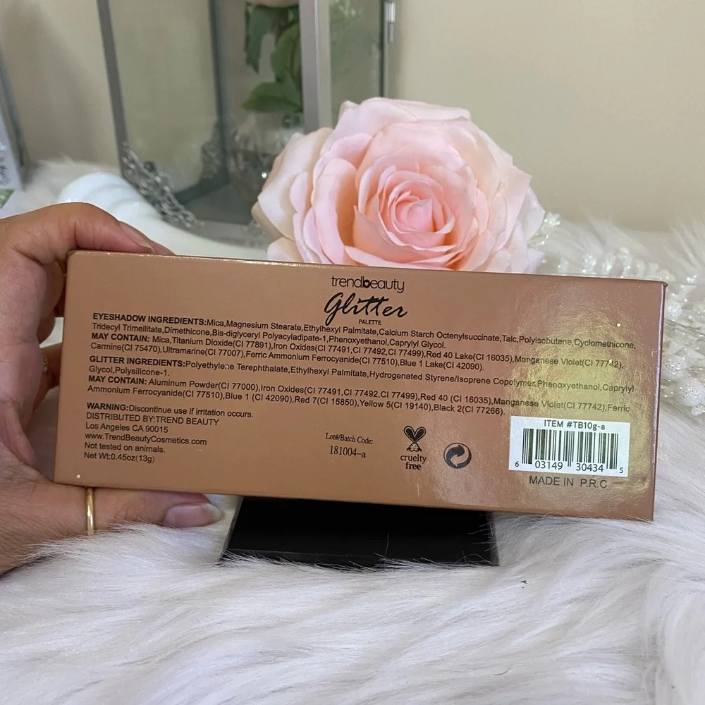 TRENDBEAUTY GLITTER ROSE GOLD 10 COLOR PALETTE